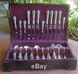 71pc OLD MARK REED & BARTON FRANCIS I 1907 STERLING SILVERWARE SET WithSERVERS
