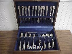 75pc International Spring Glory pattern Sterling Silver Flatware Set with Case