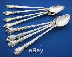 (8) Eight Gorham Melrose Sterling Silver Ice Tea Spoons No Monogarms C. 1948
