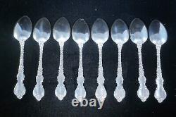 8 International Sterling Silver 6 TEASPOONS, 1968 DuBarry Pattern