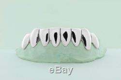 925 Solid Sterling Silver Custom Fit Handmade Perm Cut Design Real Grill Grillz