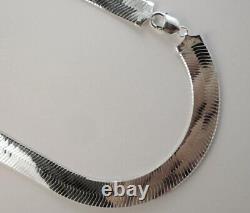 925 Sterling Silver 14mm Herringbone Necklace Italian Chain All Sizes