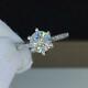 925 Sterling Silver 2.30 Ct Round Diamond 6 Prong Set Solitaire Engagement Ring