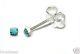925 Sterling Silver 2mm Small Extra Tiny Turquoise Crystal Stud Earrings Gift Bn