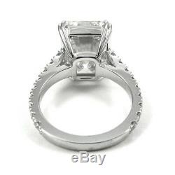 925 Sterling Silver 4.32 Ct Off White Radiant Moissanite Engagement Party Ring