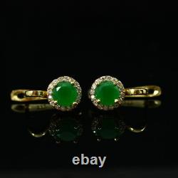925 Sterling Silver Handmade Authentic Turkish Vintage Style Emerald Ladies Set