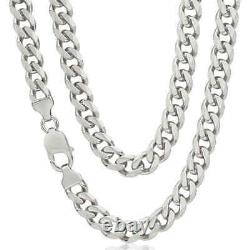 925 Sterling Silver Hip Hop Men Cuban Link Chain Necklaces 7.5mm 60GR 26 Inch