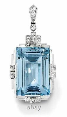 925 Sterling Silver Necklaces Cubic Zirconia Aqua Blue Emerald apphire