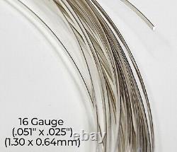 925 Sterling Silver Wire Half Round Dead Soft 4-24 Gauge 1-10 Ft USA