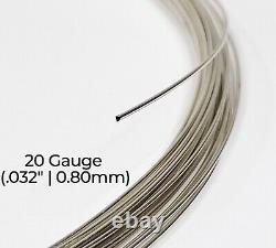 925 Sterling Silver Wire Round Dead Soft 10-32 Gauge 1-10 Ft USA
