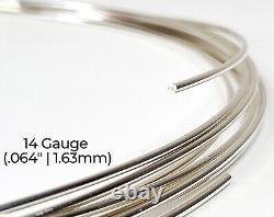 925 Sterling Silver Wire Round Half Hard 10-30 Gauge 1-10 ft USA