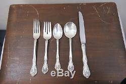 ALVIN Chateau Rose STERLING SILVER Flatware 5-pc Service Set for 8 + 3 more = 43