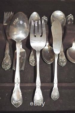 ALVIN Chateau Rose STERLING SILVER Flatware 5-pc Service Set for 8 + 3 more = 43