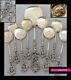 Antique 1890s French Sterling Silver & Vermeil Ice Cream Spoons Set 9 Pc Chimera