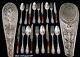 Antique French Sterling Silver Dinner Flatware Set Napoleon Empire Armorial 19th