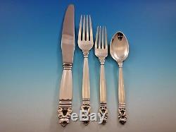 Acorn by Georg Jensen Sterling Silver Flatware Set For 12 Service 48 Pieces