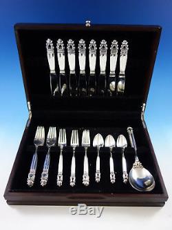 Acorn by Georg Jensen Sterling Silver Flatware Set For 8 Service 34 Pieces
