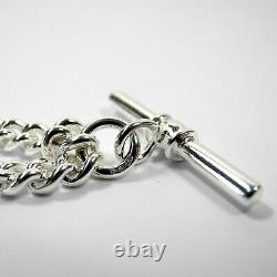 Albert Chain Heavy Duty Solid Sterling Silver Pocket Watch Fob Made in UK- FA461