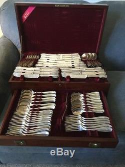 Alvin William Penn Flatware Set 1907 SERVICE FOR 12 Sterling Silver 73 Pieces