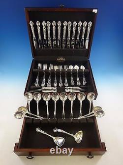 Amaryllis by Manchester Sterling Silver Flatware Service For 12 Set 74 Pieces