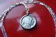 Antique 1930's Usa Buffalo Nickel Coin Pendant On A 30 Sterling Silver Chain