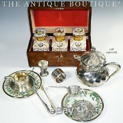 Antique Art Nouveau French Sterling Silver Tea Strainer Thistle Pattern