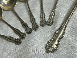 Antique C. F. Rudolph Sterling Silver 166.78G Serving Spoon & 6 Soup Spoons