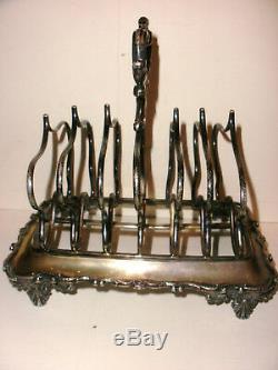 Antique English 1844 Sterling Silver Toast Rack Samuel Hayne & Dudley Cater