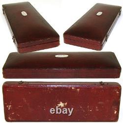 Antique English Sterling Silver 3pc Christening Flatware Set, Original Box, Etui