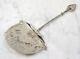Antique English Sterling Silver Hooded Server Spoon. Floral Asparagus Rare