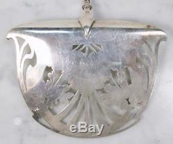 Antique English Sterling Silver Hooded Server Spoon. Floral Asparagus RARE