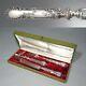 Antique French Rococo Sterling Silver Carving Set And Gigot Holder, Page Frères