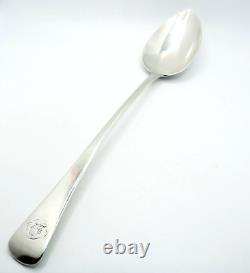 Antique George III Large Solid Sterling Silver Serving Spoon Hallmarked 30cm