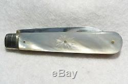 Antique, Hallmarked Silver & Mother of Pearl Folding Fruit Knife