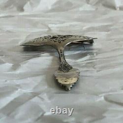 Antique Sterling Silver Bon Bon Spoon With Bird