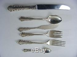 Antique Sterling Silver set by Reed & Barton, Georgian Rose Pattern, 66 pieces