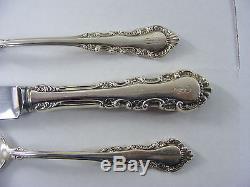 Antique Sterling Silver set by Reed & Barton, Georgian Rose Pattern, 66 pieces