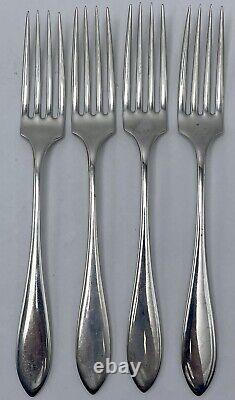 Antique Towle Lafayette Sold By Daniel Low Sterling Silver Lunch Forks Set of 4