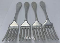 Antique Towle Lafayette Sold By Daniel Low Sterling Silver Lunch Forks Set of 4