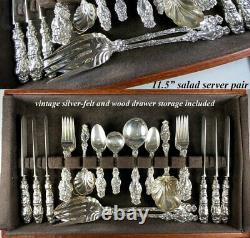 Antique Whiting Lily American Sterling Silver 47 pc Service for 6, 5 Srvg Pcs