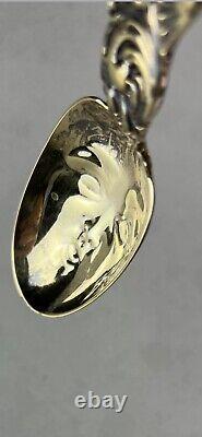 Antique Whiting Sterling Baby Face Feeding Spoon with Ornate Rococo Handle