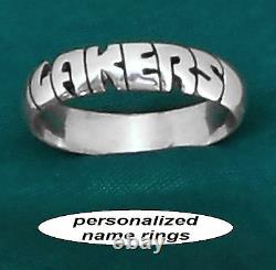 Any Name Personalized Sterling Silver Ring, Custom Band