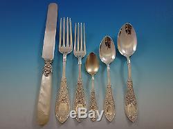 Arabesque by Whiting Sterling Silver Flatware Set 12 Service 77 Pieces Figural