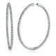 Berricle Sterling Silver Cz Large Fashion Inside-out Hoop Earrings 2.2