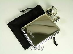 BROADWAY & Co Solid Sterling Silver HIP FLASK & FUNNEL Large Size