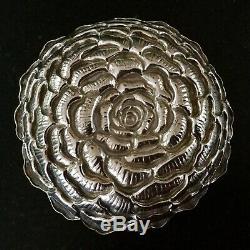 BUCCELLATI Sterling silver CAMELLIA FLOWER 3 dish bowl