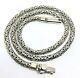 Bali Handmade Solid Sterling Silver Byzantine Chain Necklace 4mm 18 -20- 24