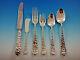 Baltimore Rose By Schofield Sterling Silver Flatware Set 12 Service 75 Pieces