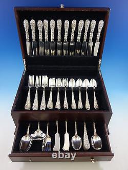 Baltimore Rose by Schofield Sterling Silver Flatware Set 12 Service 75 pieces