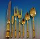 Bamboo Gold By Tiffany Co Sterling Silver Flatware Set Service 28 Pcs Dinner